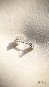 Irene Mini Single Stud Earrings 9K White Gold