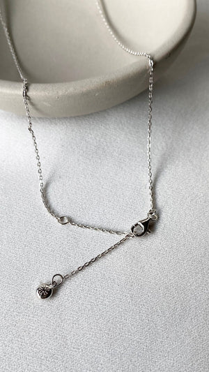 Jaena Necklace White Gold Plated