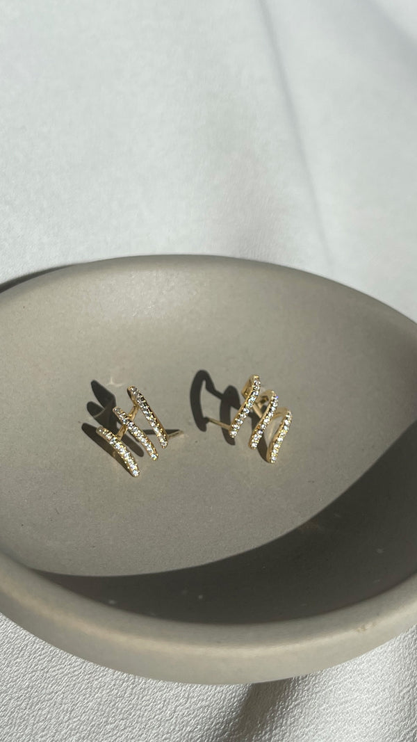Jax Ear Cuff Earrings Gold Vermeil