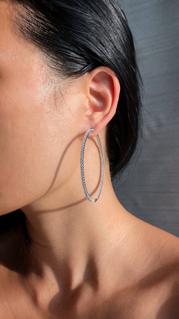 Jessamy Hoop Earrings Sterling Silver