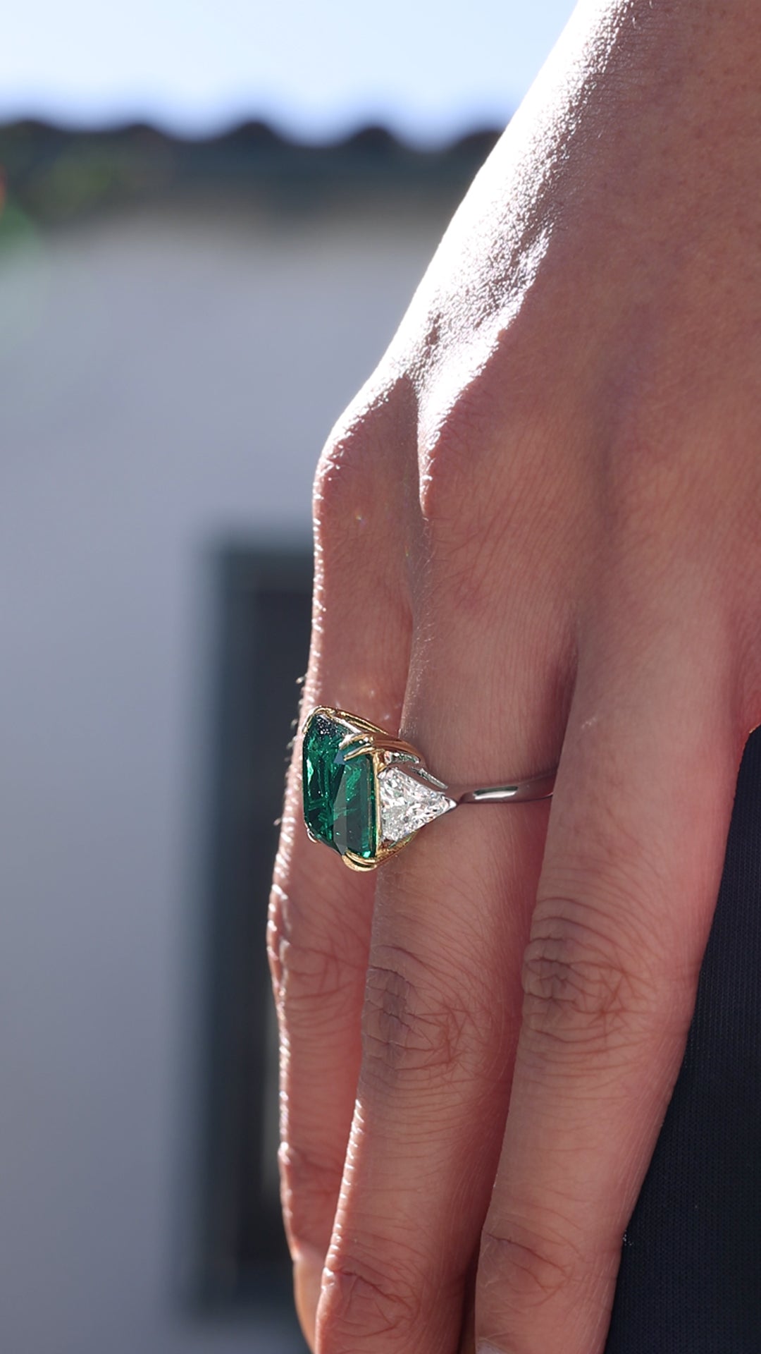 Jessica Emerald Princess Ring