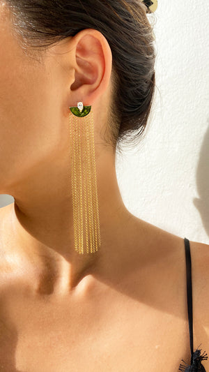 Kamala Shoulder Duster Earring Gold Vermeil