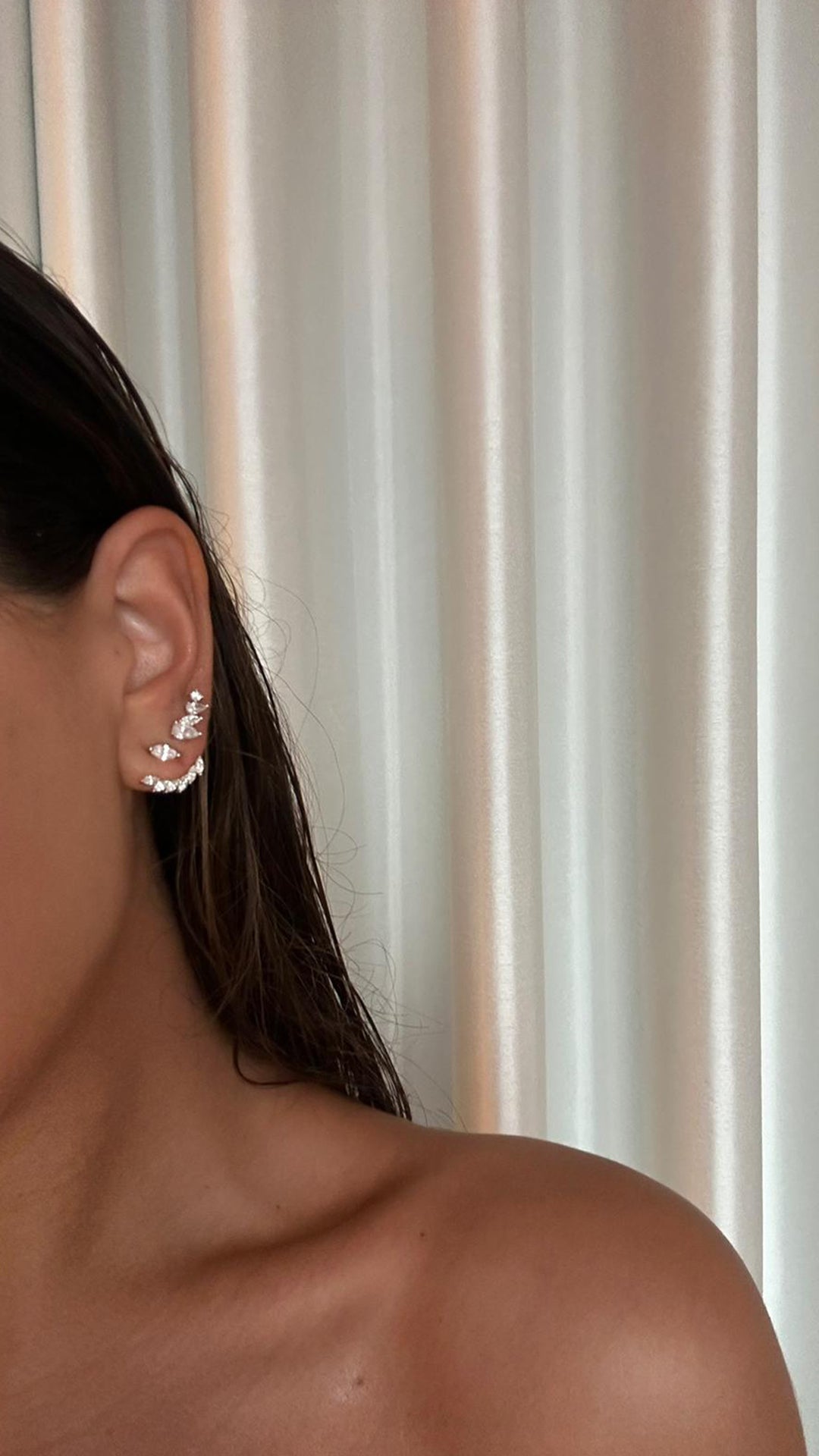 Silver earring jackets outlet for studs