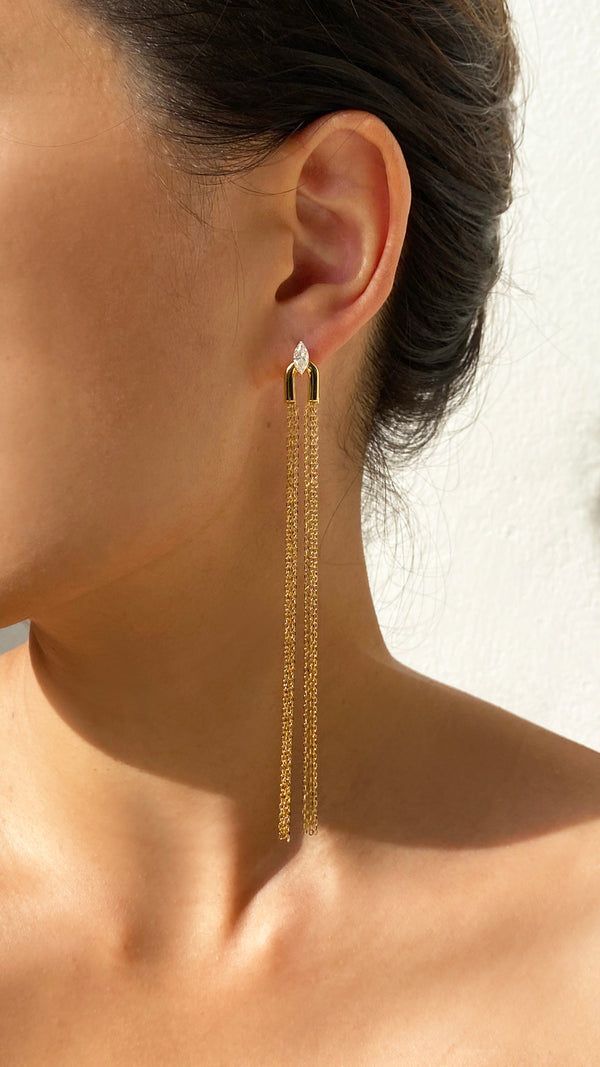 Lennox Earrings Gold Vermeil