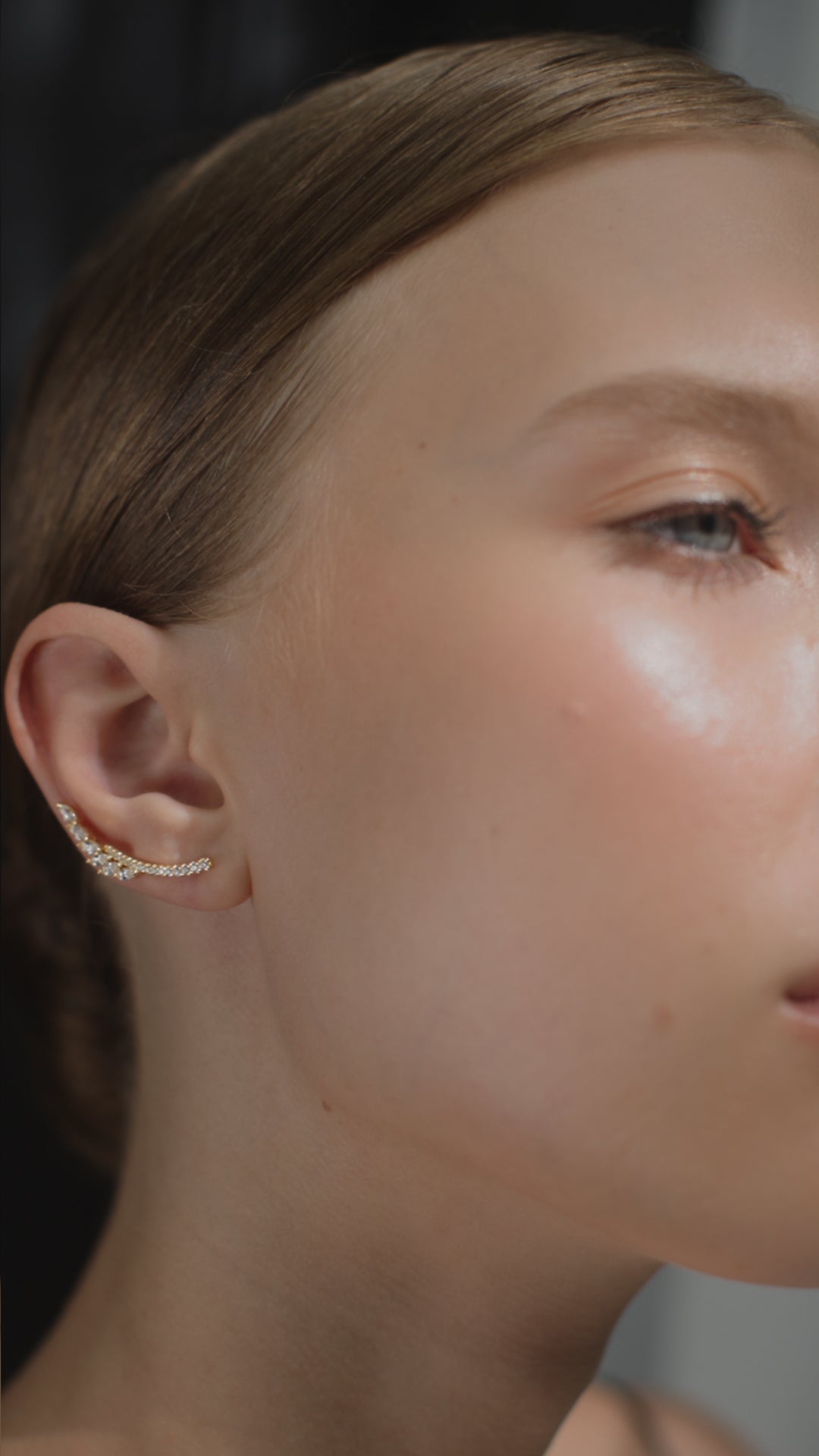 Livia Ear Climber Gold Vermeil
