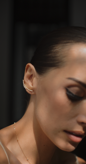 Livia Ear Climber Gold Vermeil