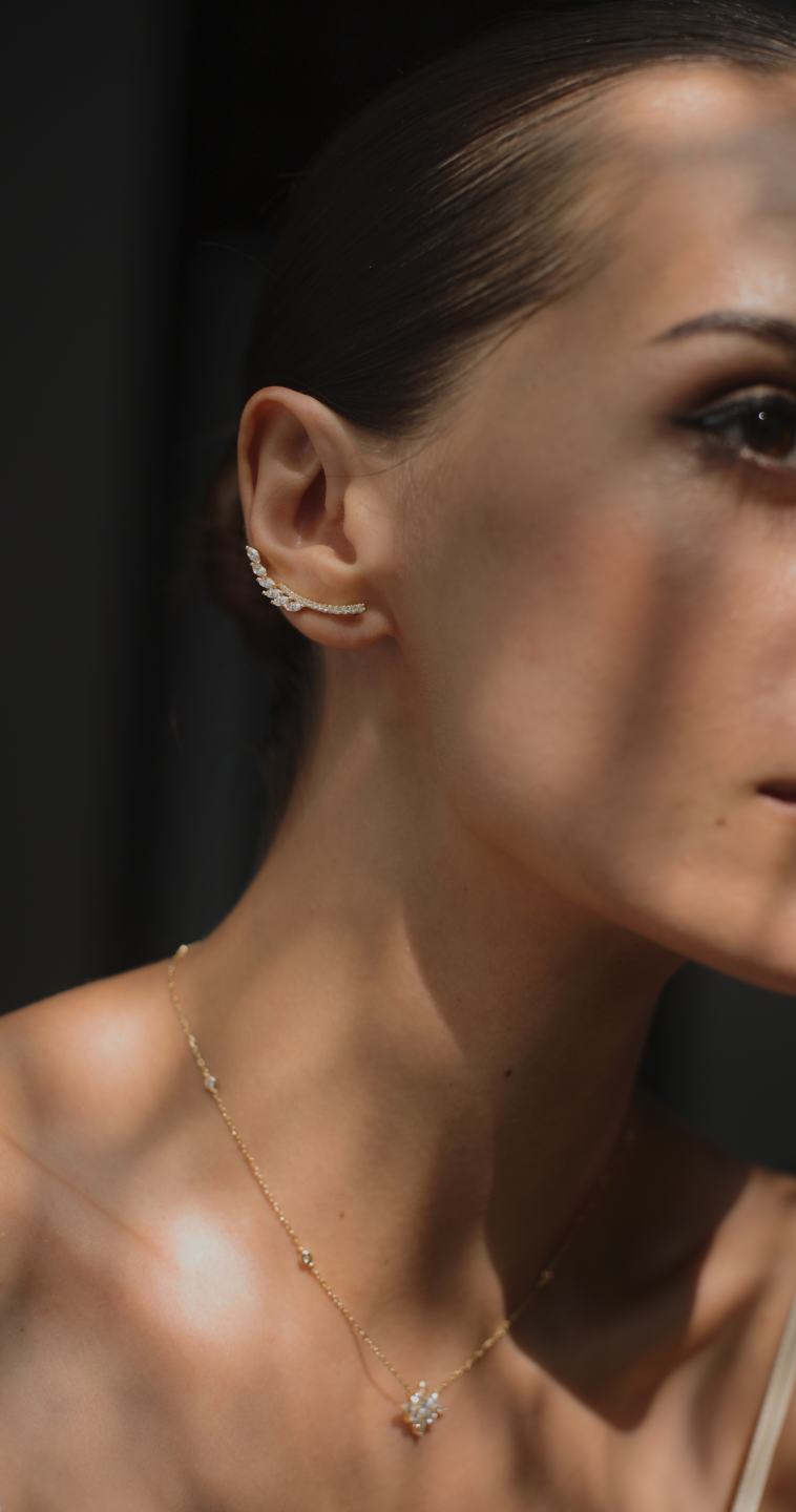 Livia Ear Climber Gold Vermeil