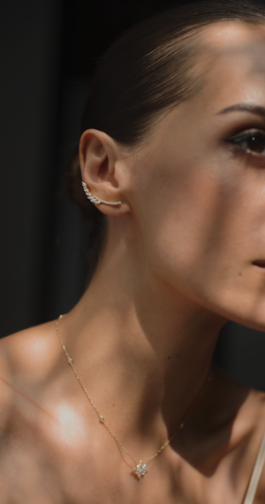 Livia Ear Climber Gold Vermeil