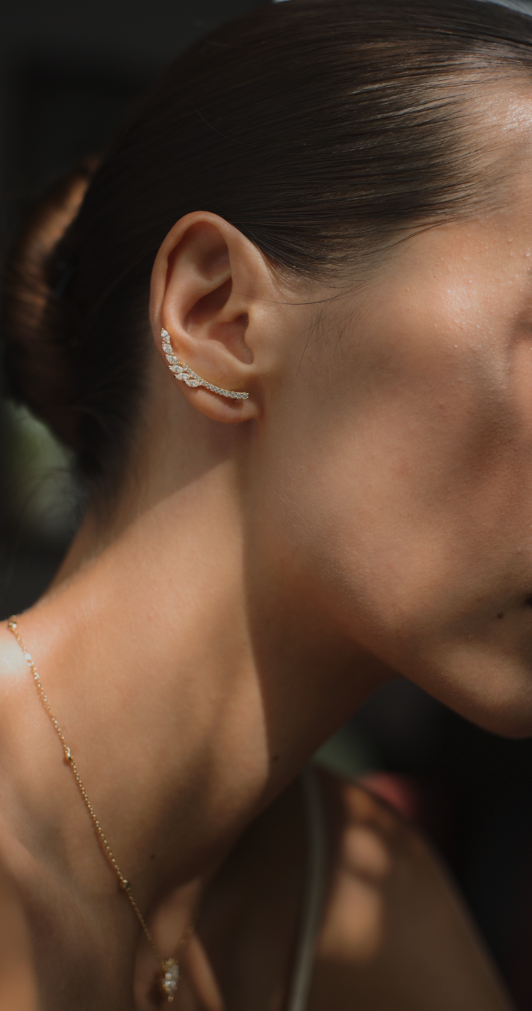 Livia Ear Climber Gold Vermeil