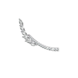 Livia Ear Climber White Gold Plated