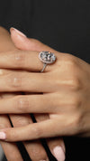 Lucille Oval Borderset Ring