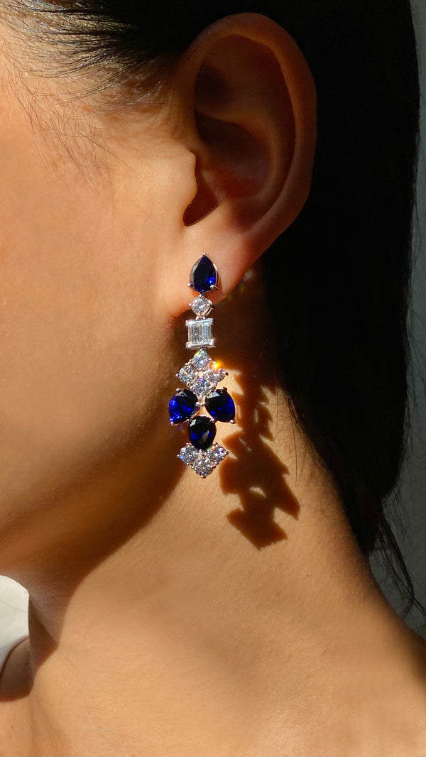 Lyla Earrings Sapphire Sterling Silver