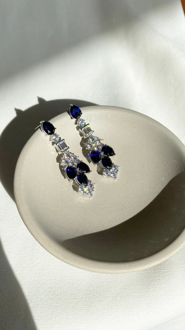 Lyla Earrings Sapphire Sterling Silver