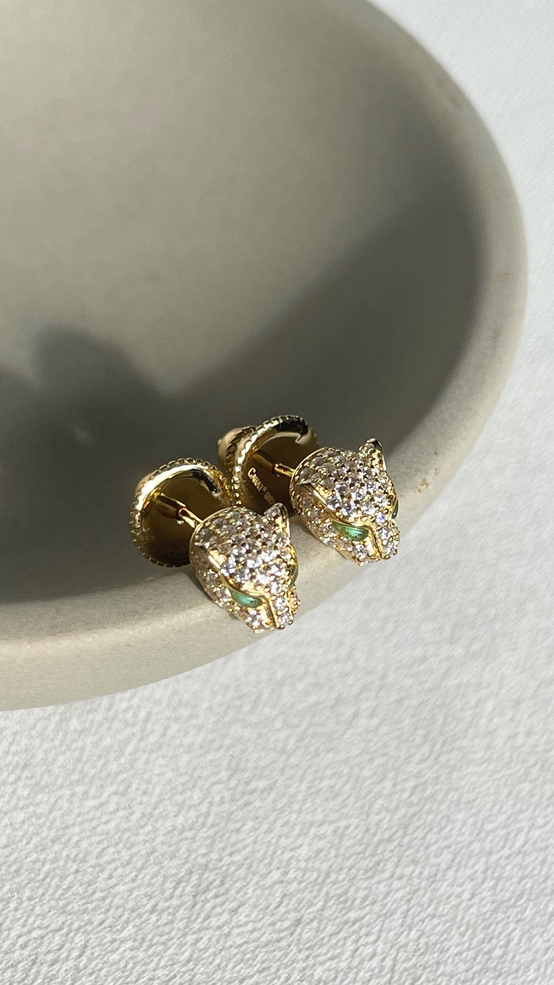 Maumau Stud Earrings Gold Vermeil