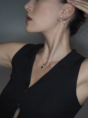 Eton Green Borderset Necklace