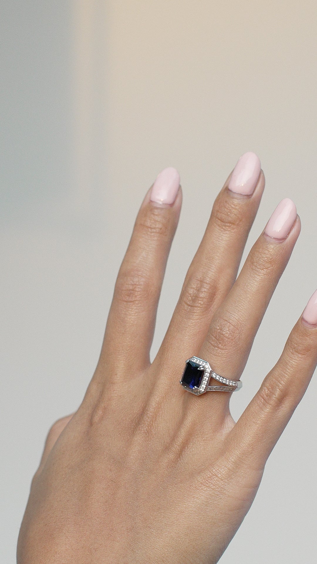 Percy Sapphire Ring Silver
