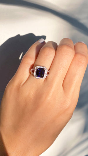 Percy Sapphire Ring Silver