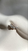 Petunia Stud Earrings 9K White Gold