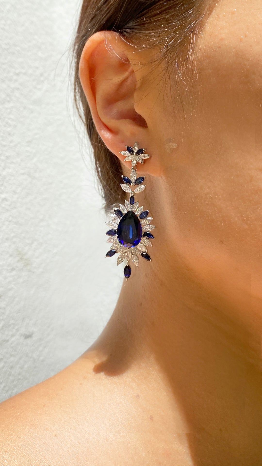 Priscilla Sapphire Chandelier Earrings