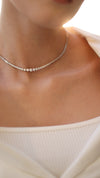 Quentin Necklace White Gold Plated