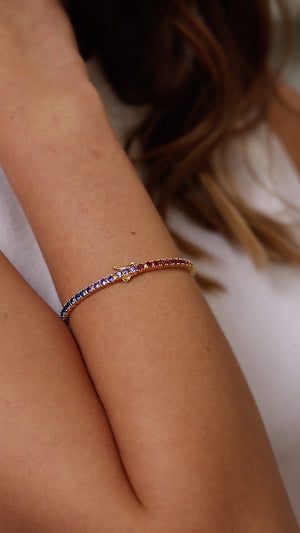 Rainbow Tennis Bracelet