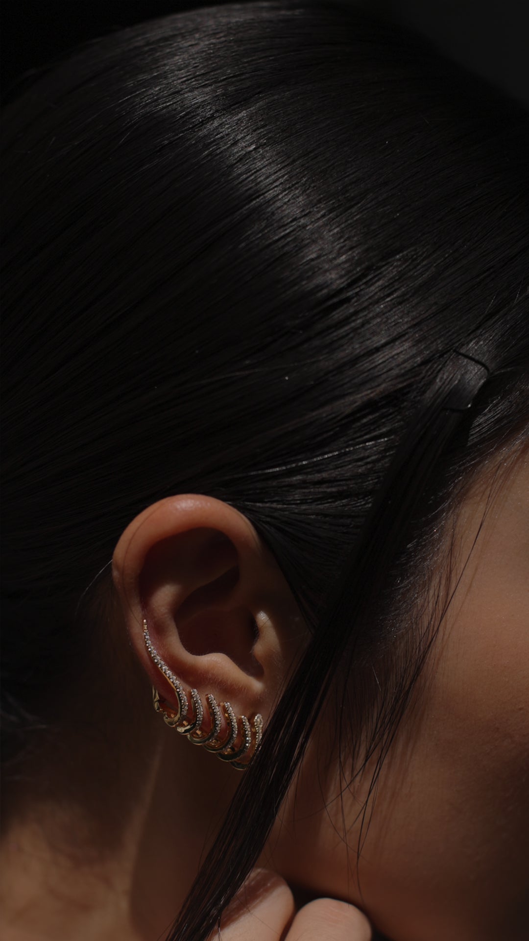 Rocco Ear Climber Gold Vermeil