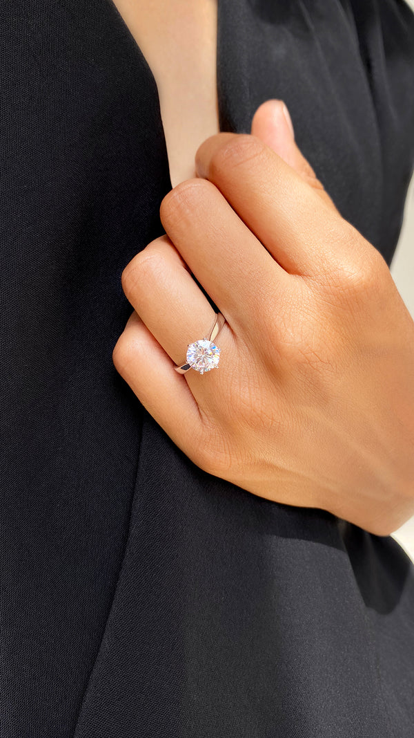 Rosey Round Solitaire Ring 2ct