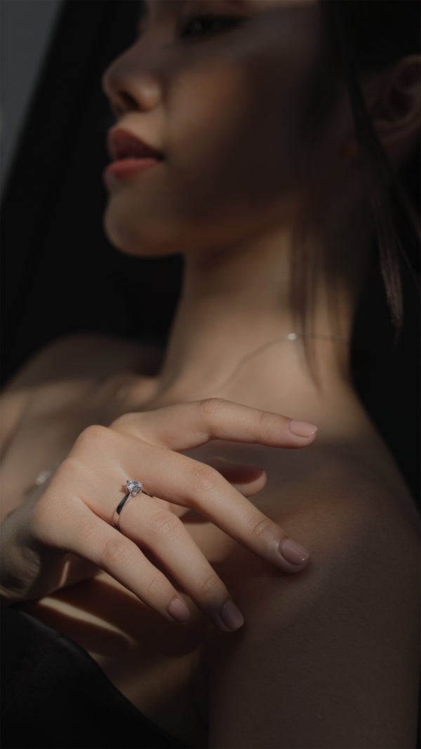 Rosey Round Solitaire Ring 2ct