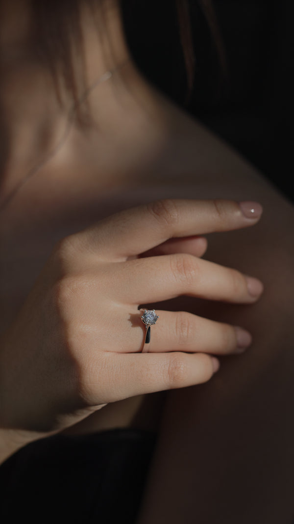 Rosey Round Solitaire Ring 2ct