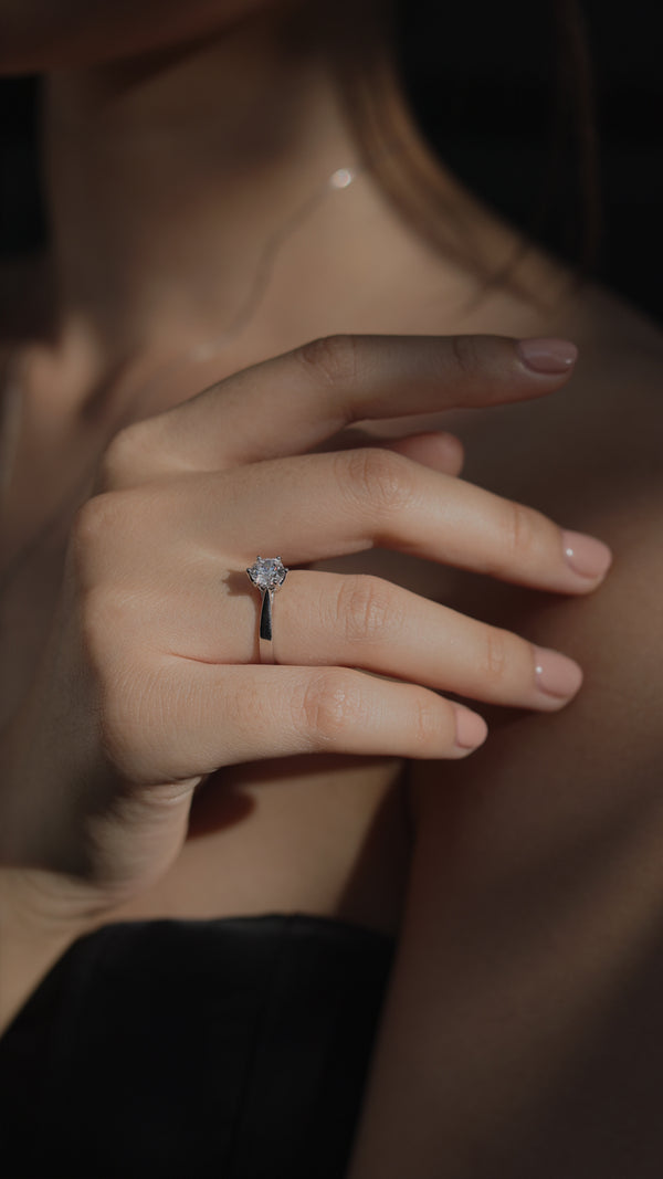 Rosey Round Solitaire Ring 2ct