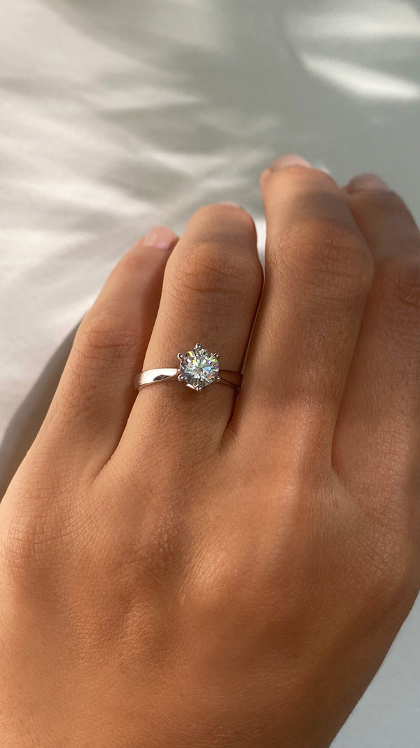 Rosey Round Solitaire Ring 2ct