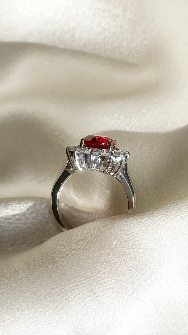 Rosemond Ruby Ring Sterling Silver