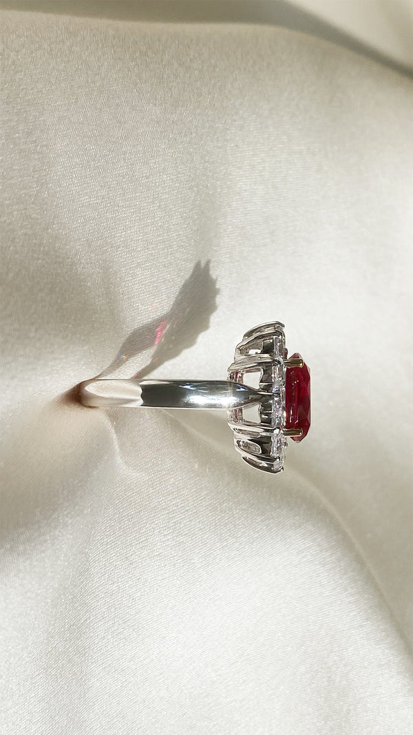 Rosemond Ruby Ring Sterling Silver