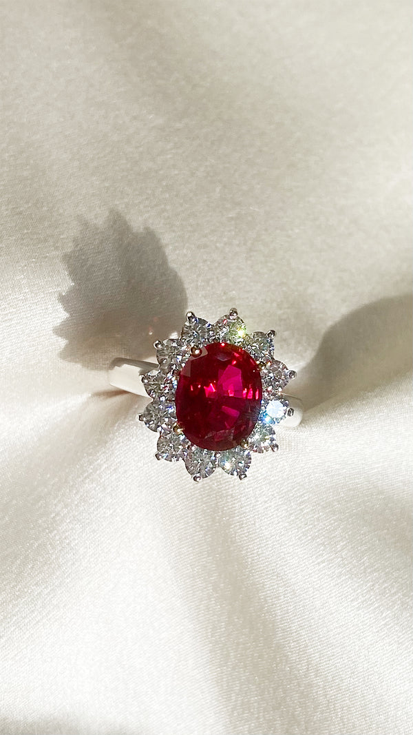 Rosemond Ruby Ring Sterling Silver