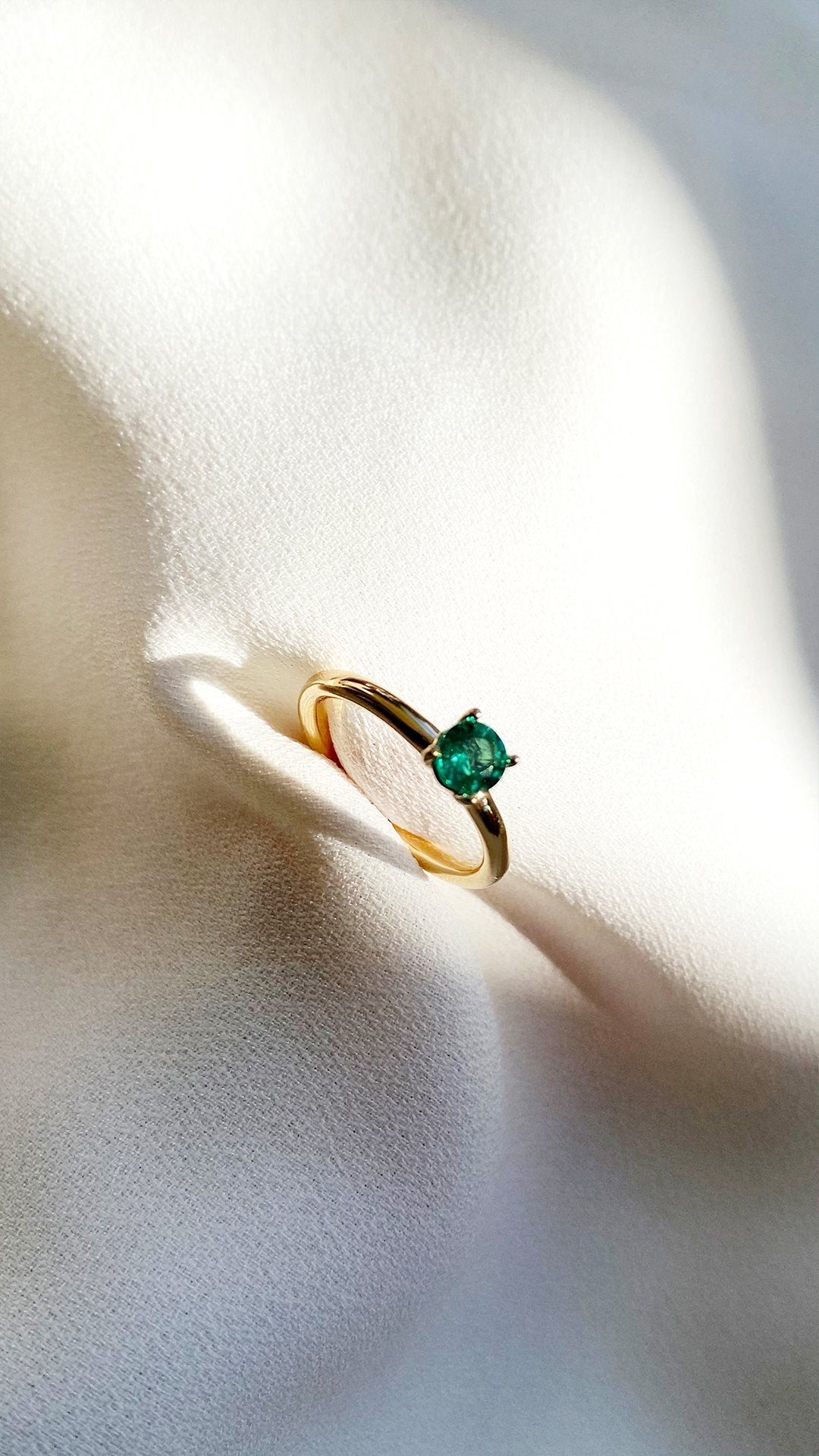 Saffia Ring 0.50ct 18K Yellow Gold Emerald