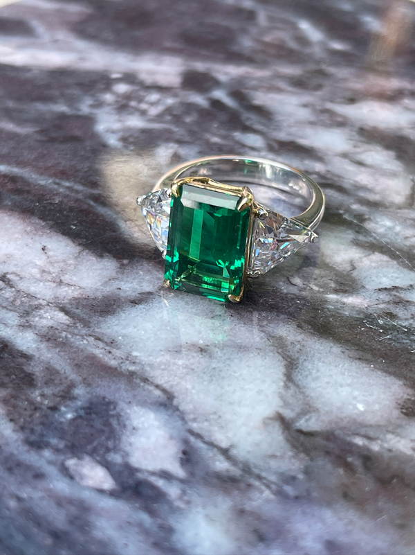 Erica Ring Emerald Green Sterling Silver