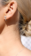 Kina Earrings White Gold Plated