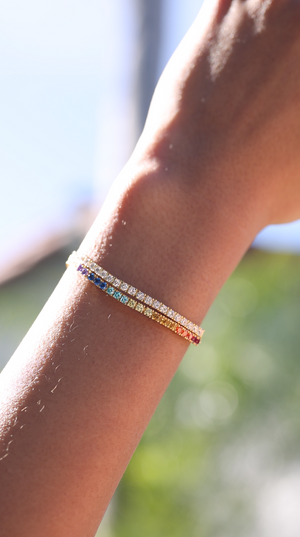 Aimee Rainbow Bracelet 18K Gold Vermeil