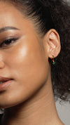 Tilda Hoop Earrings Emerald Gold Vermeil