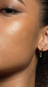 Tilda Hoop Earrings Emerald Gold Vermeil