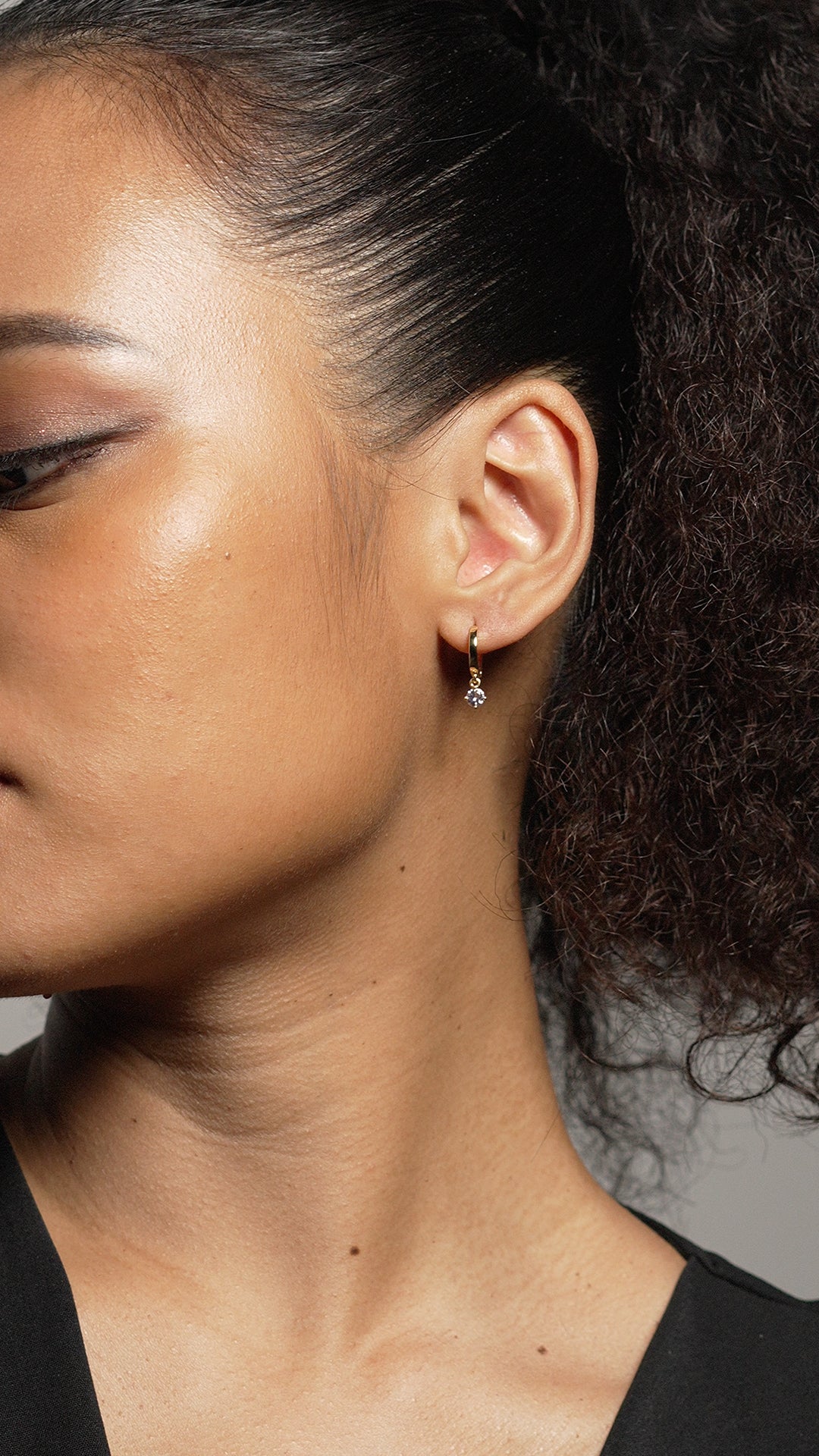 Tilda Hoops Morganite Gold Vermeil