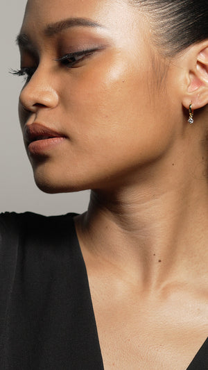 Tilda Hoops Morganite Gold Vermeil
