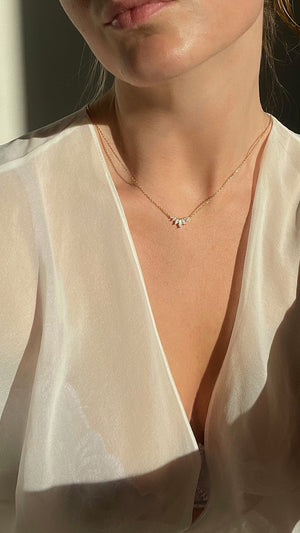 Tulisa Marquise Necklace Gold Vermeil