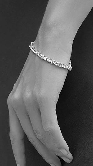 Vianne Round Prong Tennis Bracelet White Gold