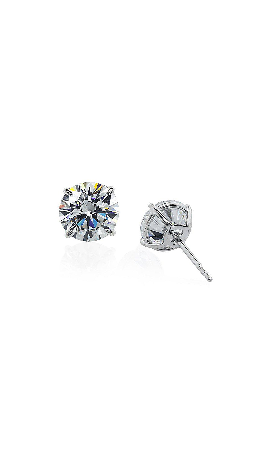 Eternal Four Prong Studs White Gold