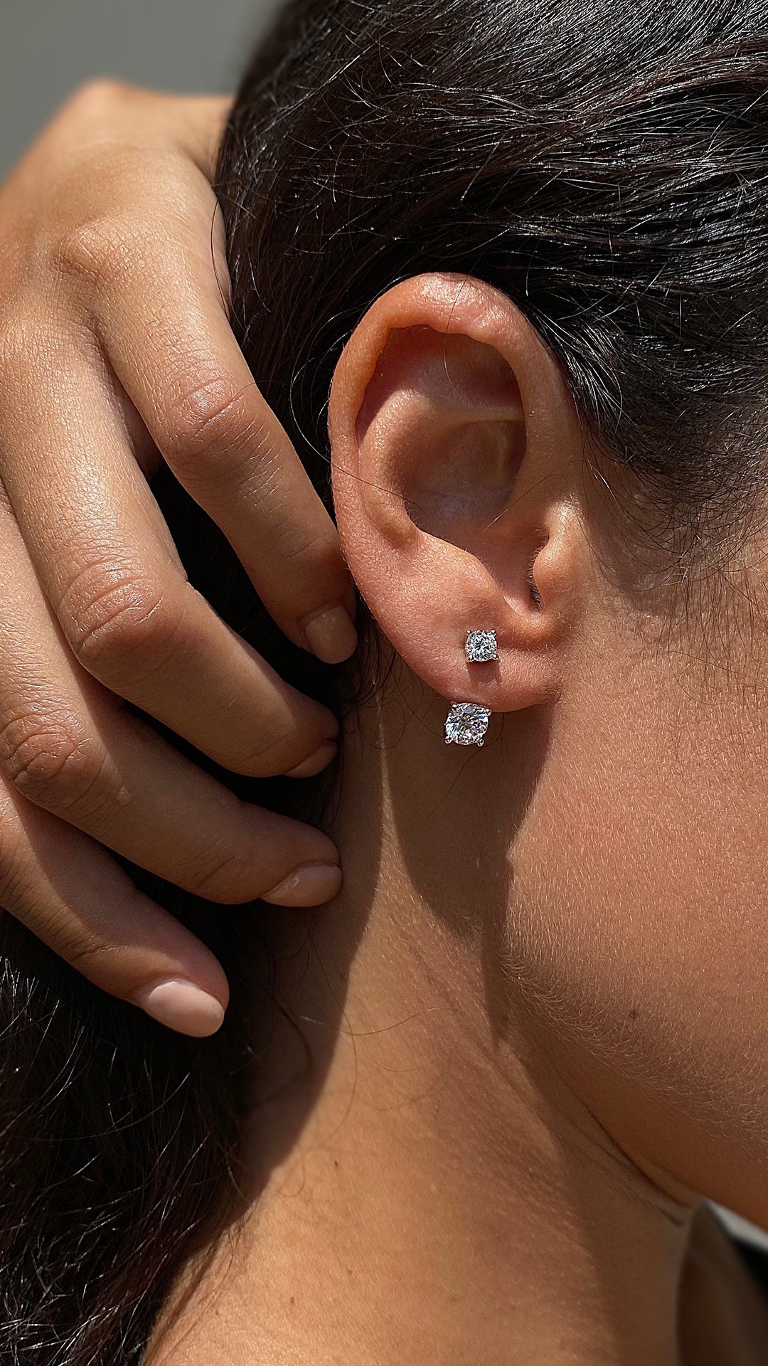 carat diamond earring jackets - Main Image