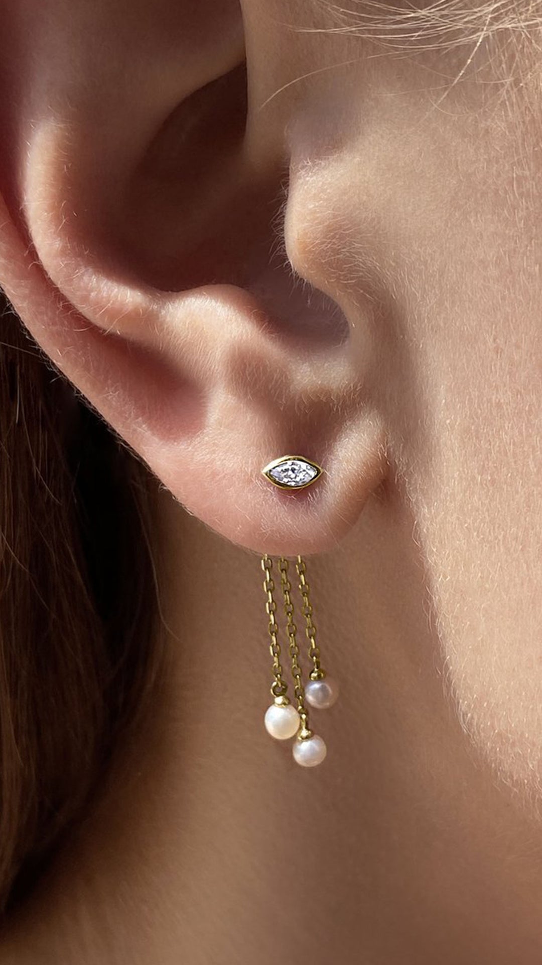 Davina Ear Jacket 9K Yellow Gold