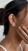 Lana Ear Jackets White Gold Plated