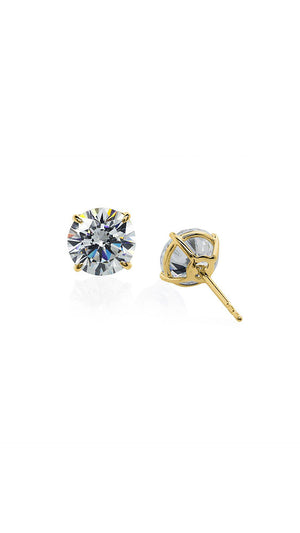 Eternal Four Prong Studs Yellow Gold