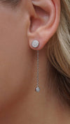 Gala Drop Earrings White Gold Plated